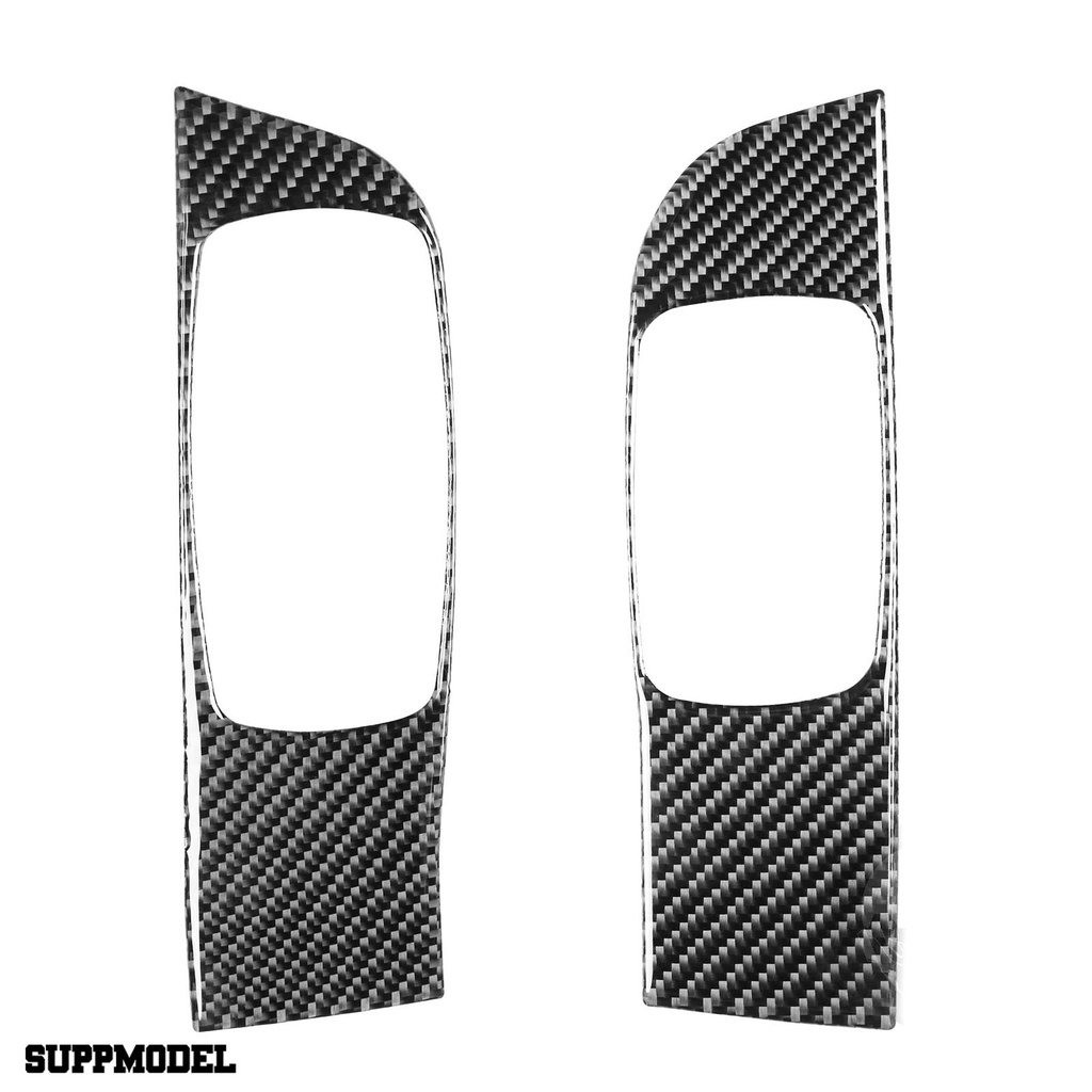 Smodel 2 Pcs Sticker Dekorasi Interior Mobil Dodge Challenger 2015 Bahan Serat Karbon Kuat