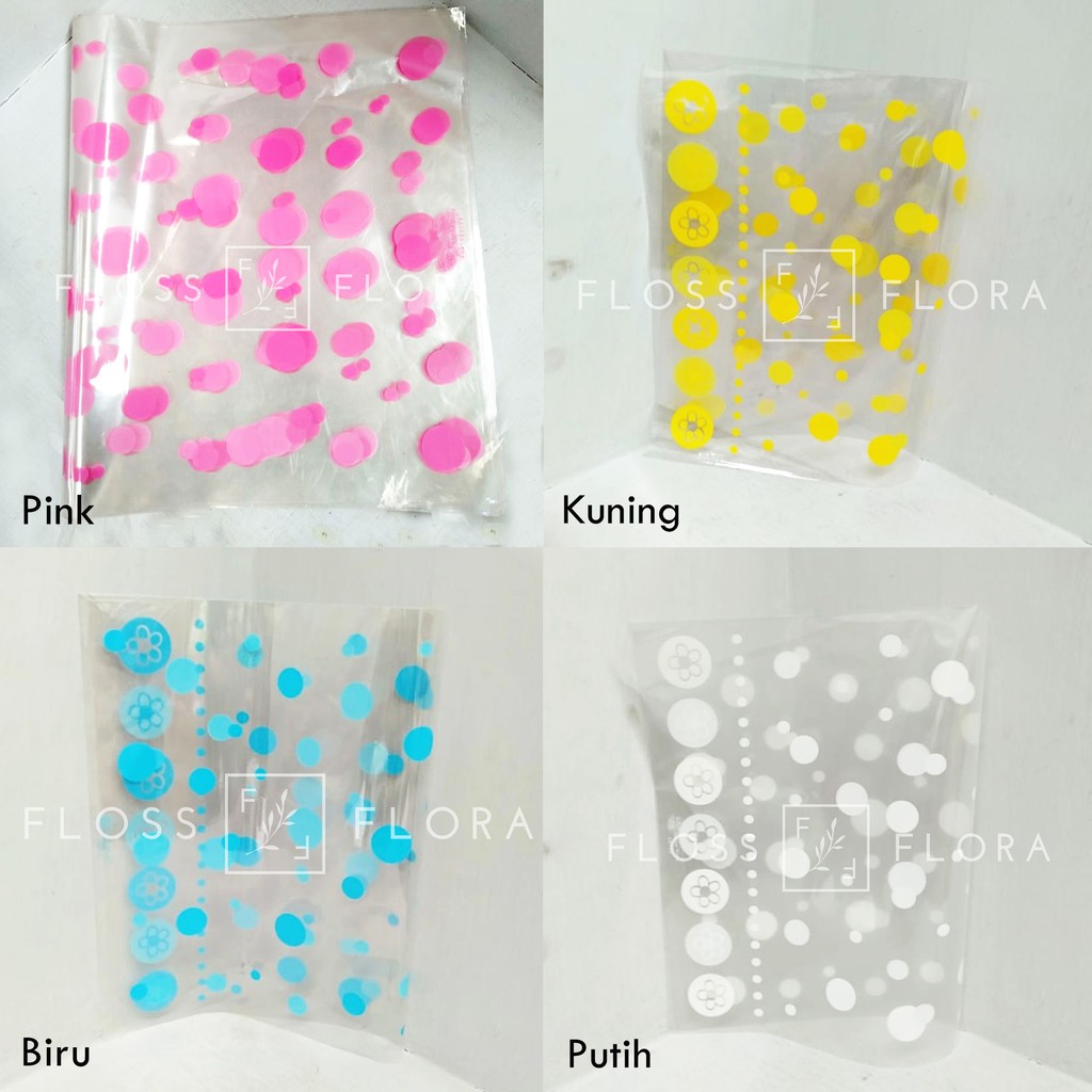 

Bahan Merangkai / Plastik OPP Polkadot 12Pcs