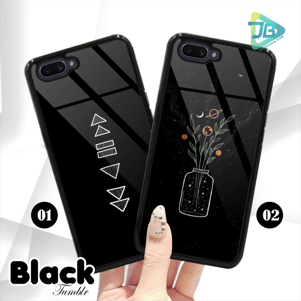 HARDCASE 2D GLOSSY BLACK OPPO VIVO XIAOMI SAMSUNG REALME IPHONE ALL TYPE JB4660