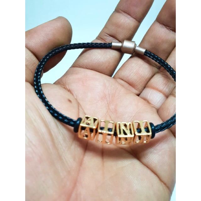 Gelang kawat gelang water proof gelang nama gelang replika emas gelang huruf gelang inisia