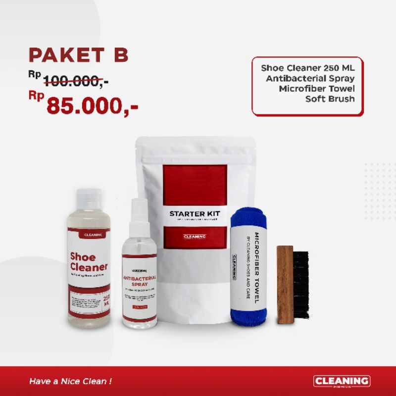 Starter Kit by CLEANING SHOES AND CARE | Paket Lengkap Pembersih Sepatu | Paket B