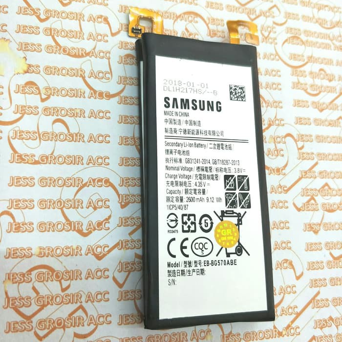 Baterai Battery Batre ORIGINAL SAMSUNG GALAXY J5 PRIME EB-BG570ABE