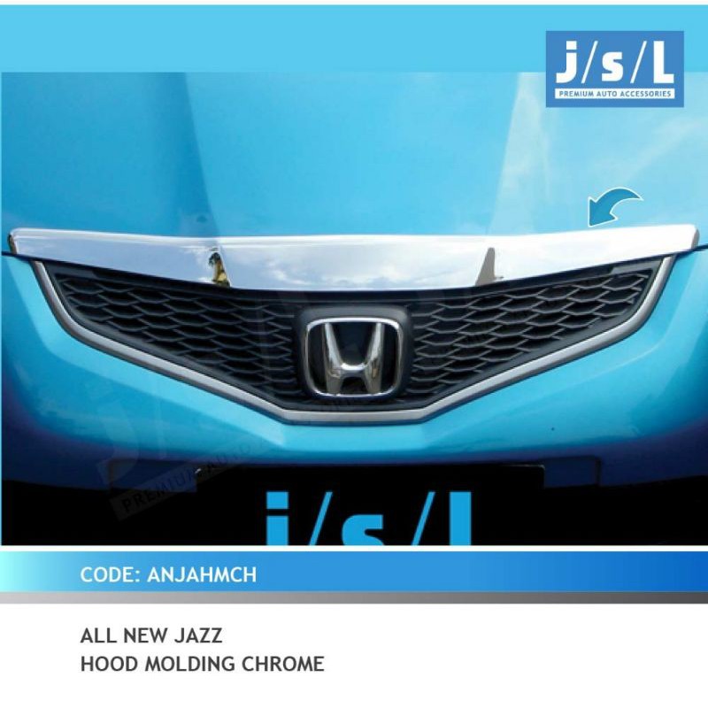 hood molding all new jazz Chrome &amp; Carbon jsl