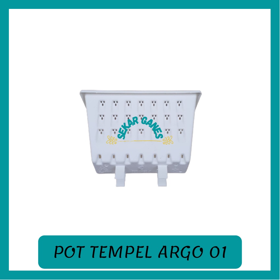 Pot Dinding Tempel Argo 01 Hitam Coklat Putih Hijau - Dinding Pagar Argo-01 21 22 Cm Vertical Garden