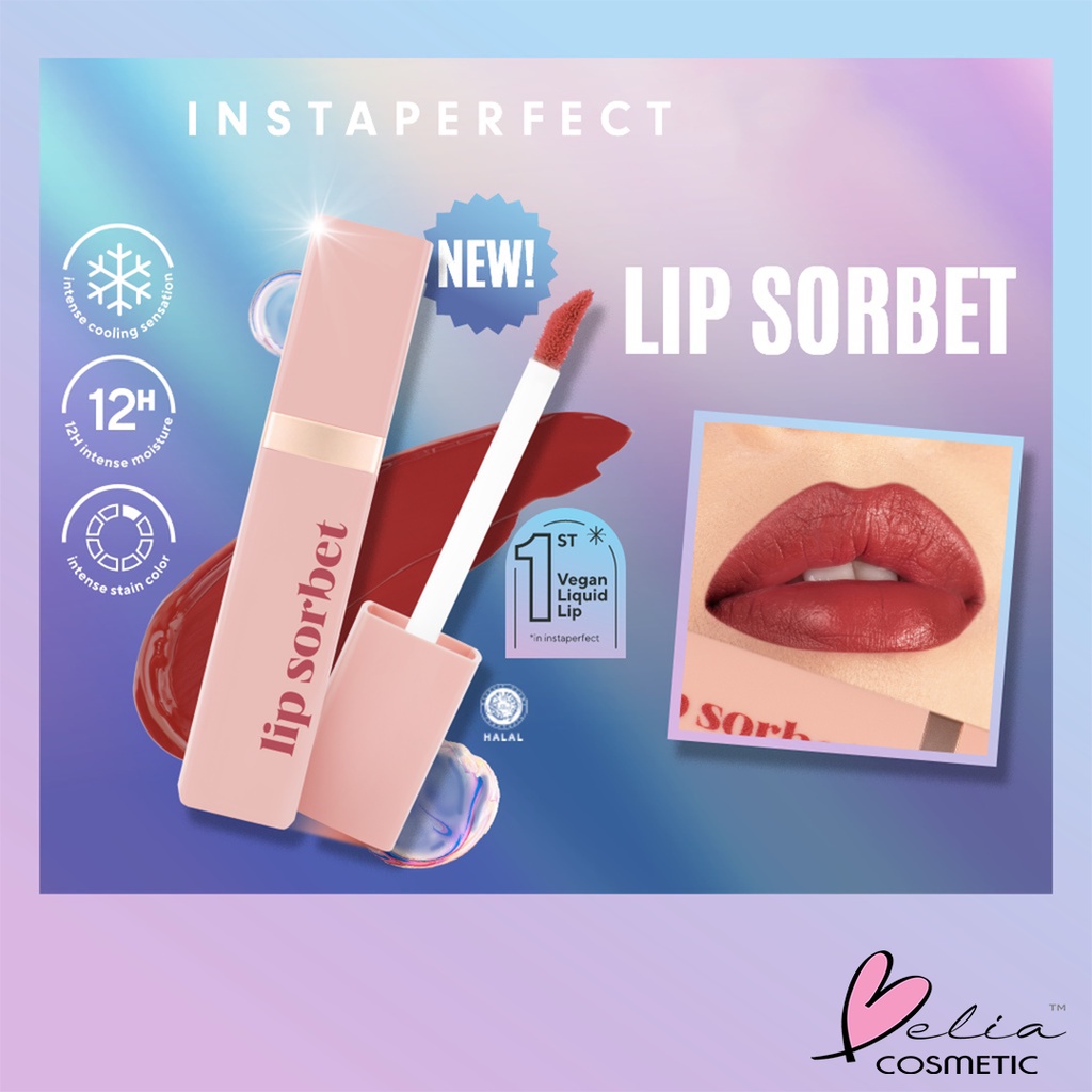 ❤ BELIA ❤ WARDAH Instaperfect Litesplash Lip Sorbet 4.2 g - Ringan, Vegan, Stain | Lipstick | Lip Cream | Lip Tint | Lip Color | BPOM