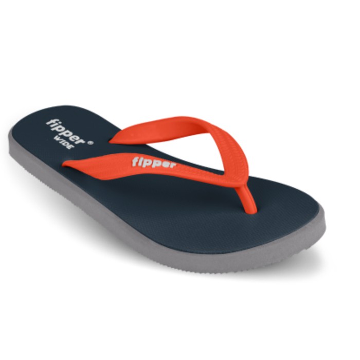 Promo Sendal Jepit Sandal Pria Fipper Wide Navy Grey Red