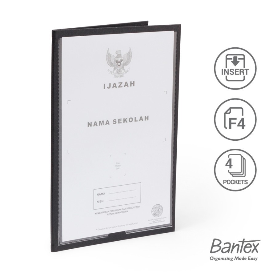 

MAP IJAZAH RAPORT | BANTEX MAP RAPORT FOLIO 4 POCKET 1027 10 BLACK