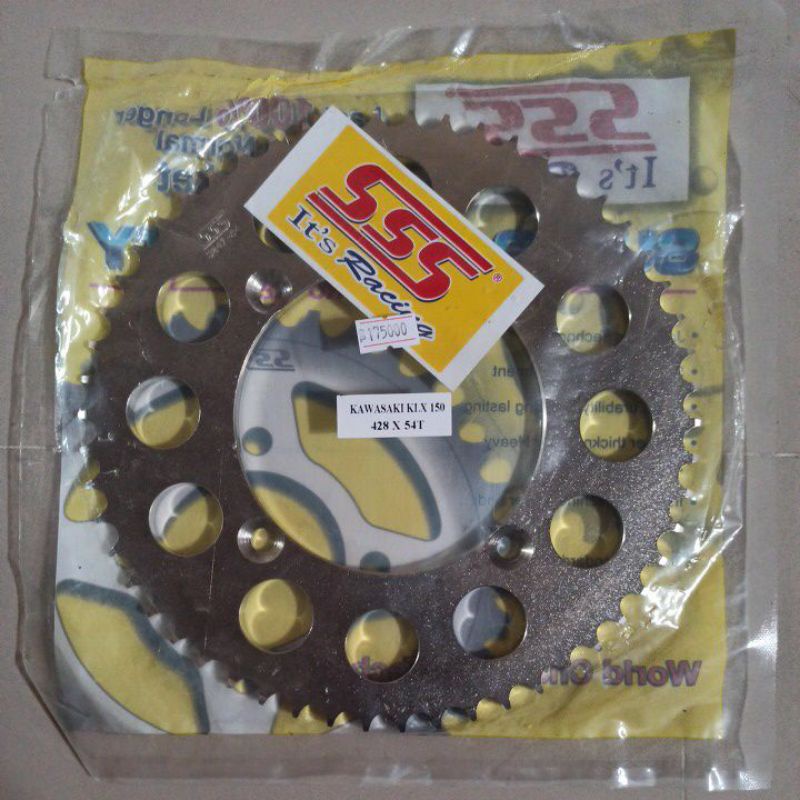gear belakang klx 150 ukuran 54