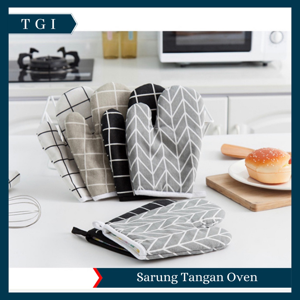 TGI - [1 PCS] SARUNG TANGAN MICROWAVE / SARUNG TANGAN MOTIF ANTI PANAS / GLOVES OVEN MICROWAVE