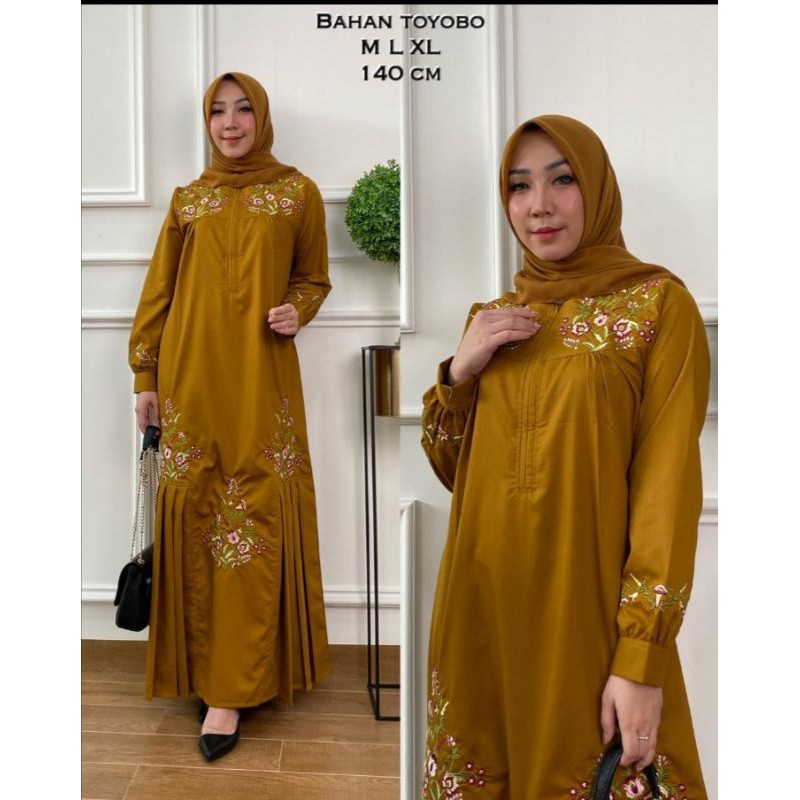 kasyna_fashion muslim// gamis daily bordir terbaru // gamis bordir kekinian