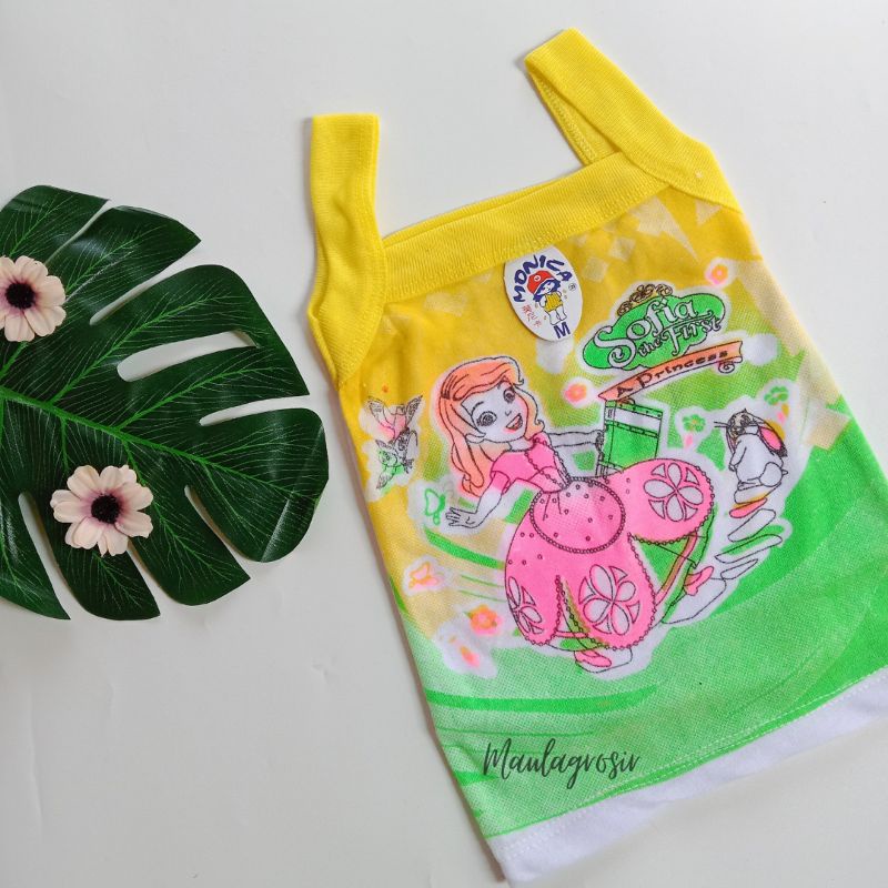 Lusinan 12 PCS Singlet Anak Perempuan Motif Sofia Murah