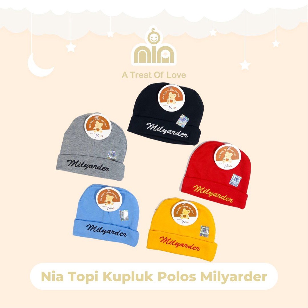 Topi Nia Motif Kucing / Topi Bayi Nia Y4 Topi Bayi Termurah