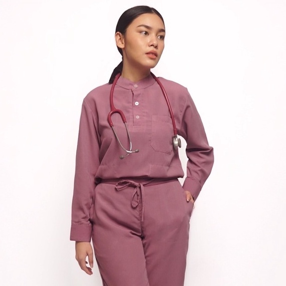 Baju Jaga MLS - ORCHID Scrubs on Call Flowy Lengan Panjang