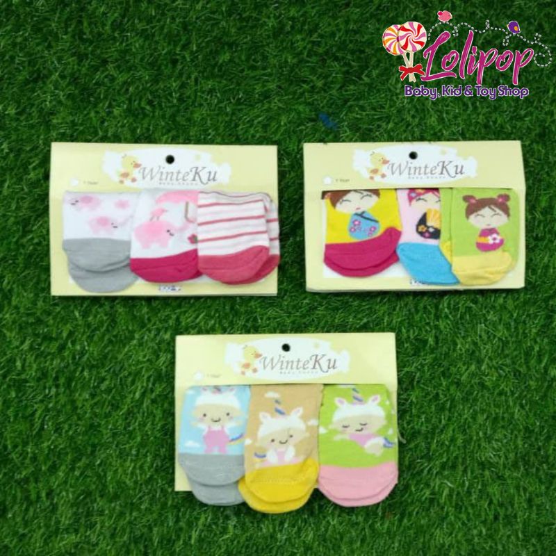 Winteku Kaos Kaki Bayi Isi 3pcs