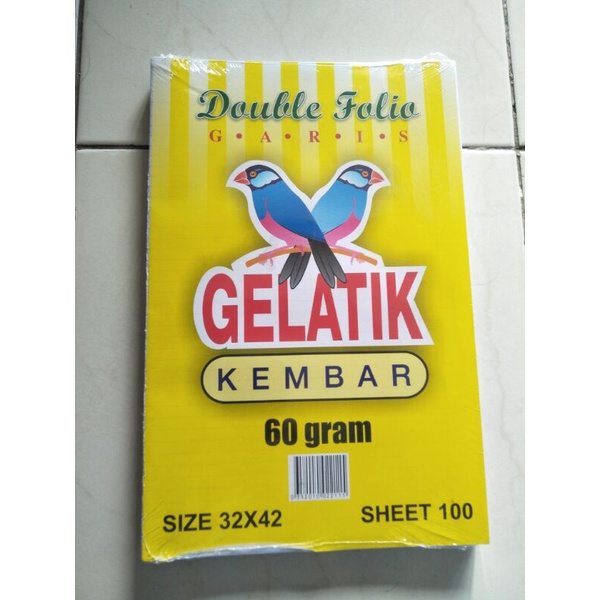 

Kertas Double Folio Garis 100 lembar Gelatik Kembar