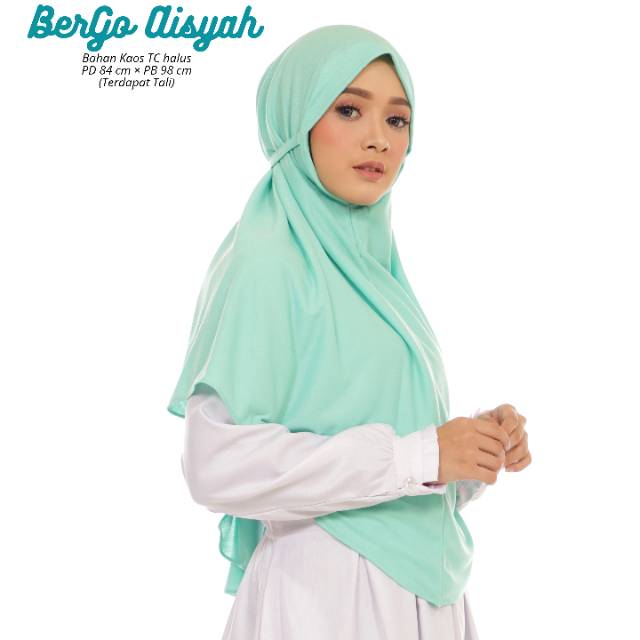 HIJAB SYARI DEWASA CANTIK - BERGO AISYAH TALI - BAHAN KAOS TC HALUS - MURAH !!! BISA COD