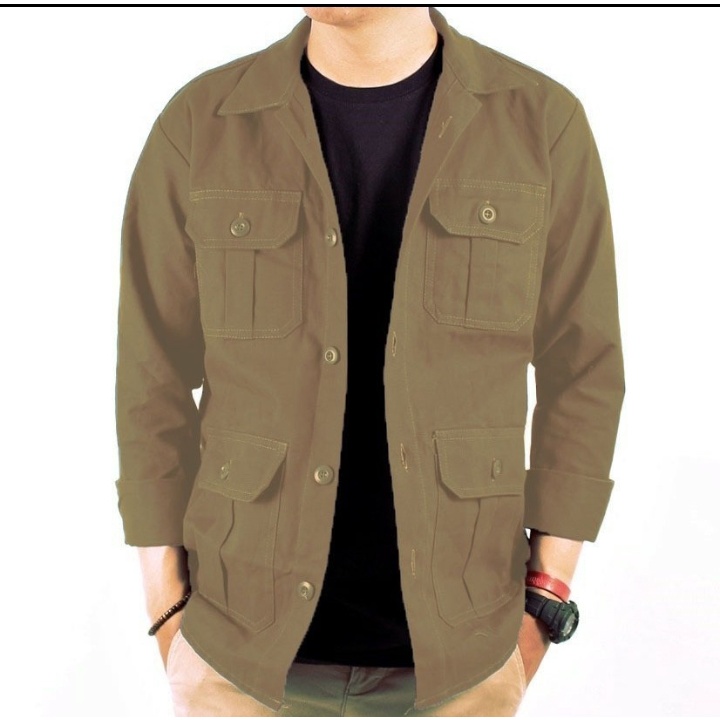 Kemeja Cowok Kasual Pria Keren Murah Croft &amp; Barrow Classic Fit Button Down Shir Baju Surfing 16TGV666