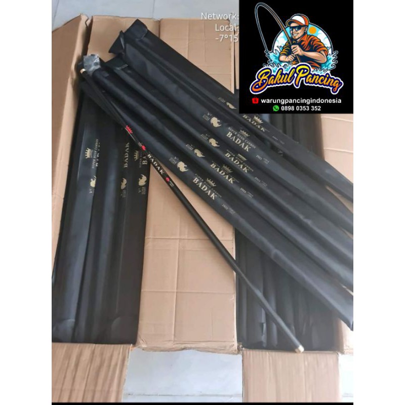 tegek gamaru badak  superhard super kaku v2 p250cm dan kingcatfish lelep 300cm superhard superkaku