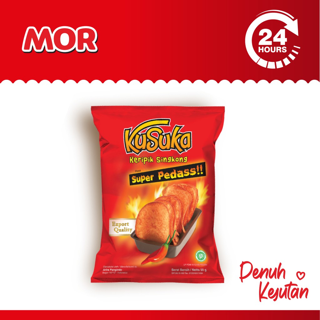 

KUSUKA Keripik Singkong Rasa Super Pedas 50 gr