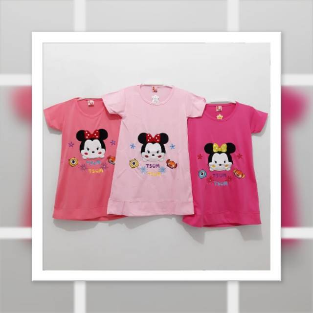 Grosir daster bordir anak 468 TSUMTSUM 1