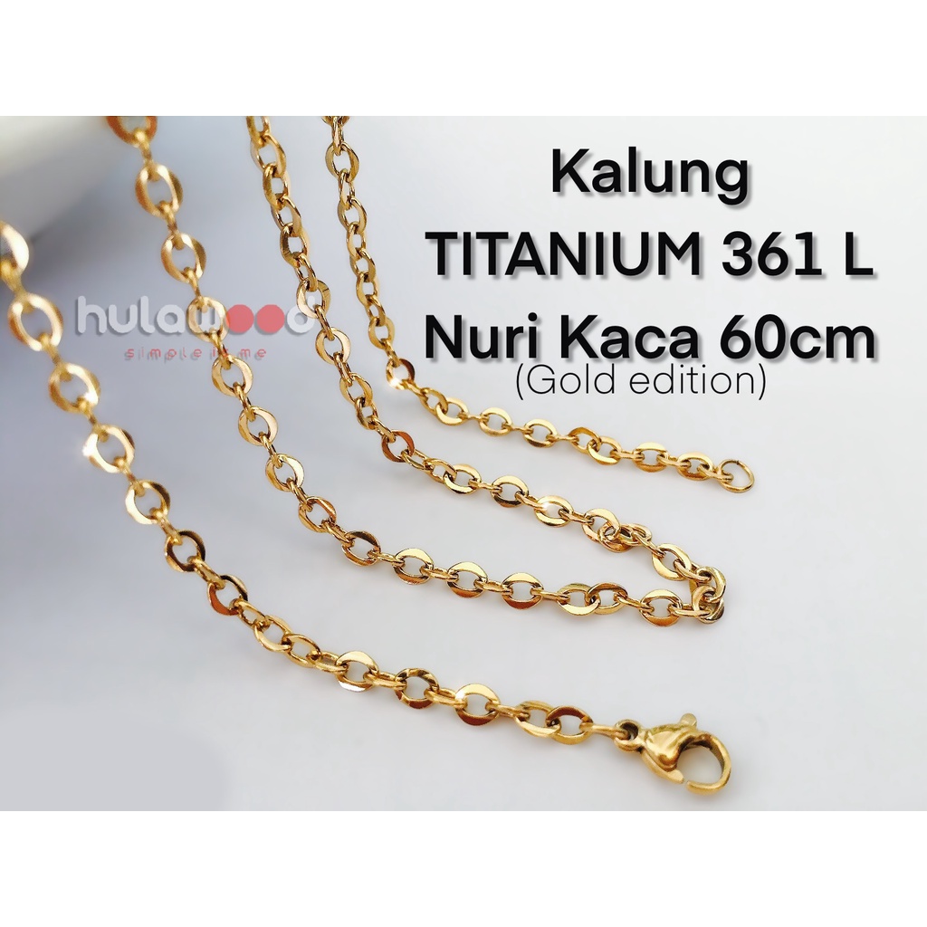 Kalung Rantai MCI Titanium 316L Import Stainless Anti Karat NURI KACA Pria Wanita