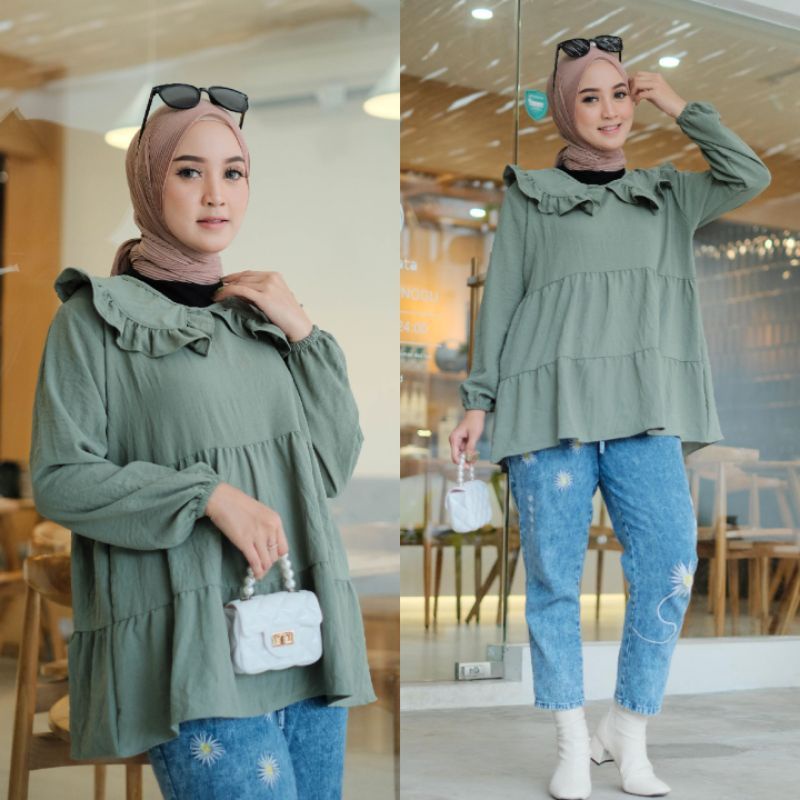 Blouse Crienkle Airflow//Atasan Wanita Dewasa