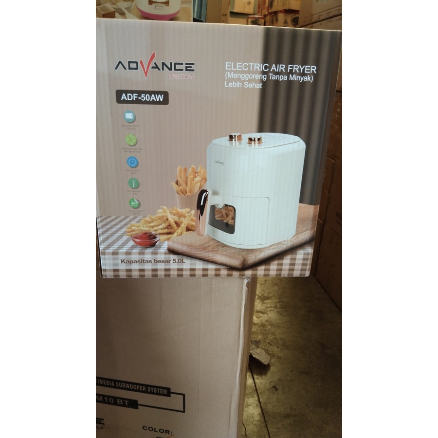 Air Fryer Advance ADF-50AW Transparan Glass Hemat Listrik Low Watt