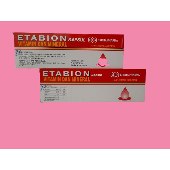 ETABION TABLET VITAMIN DAN MINERAL PER BOX
