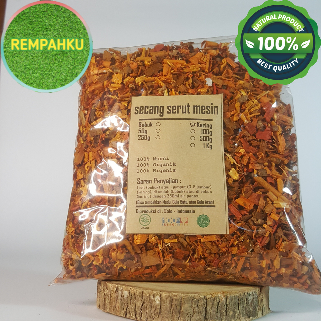 

SECANG KAYU MERAH KERING 250 GRAM - Caesalpinia Sappan - MURNI -