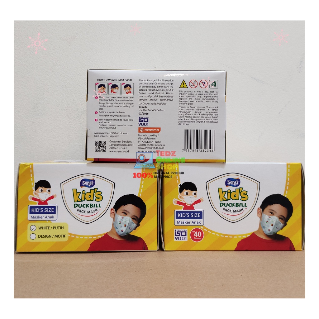 Masker Sensi Duckbill Kids Isi 40pcs