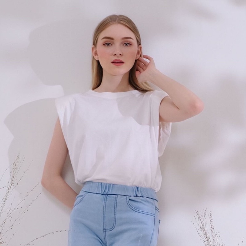 CLEARANCE SALE  Padded Tshirt / Muscle Tee / Atasan wanita / Kaos / t shirt / padded top