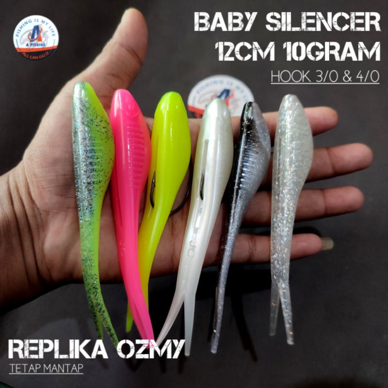 Baby silencer replika 12cm 10gram plus hook