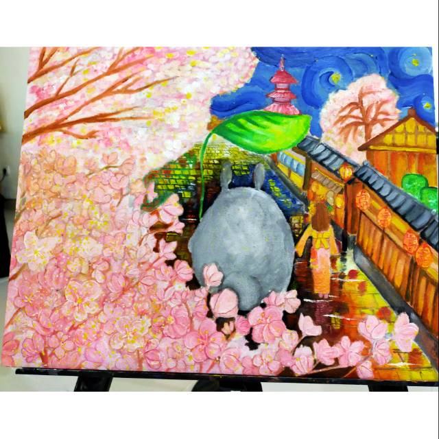 

Lukisan Totoro Japan Oil Painting 40 x 60 cm cat minyak homemade masterpiece