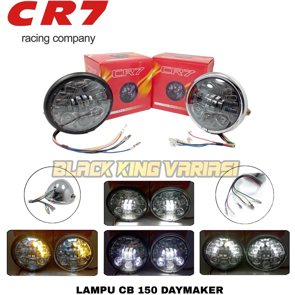 lampu daymaker 5.75 inch dot sae titik 16 led 5,75 plus include set batok 5 75 575 cb100 w175 xsr155