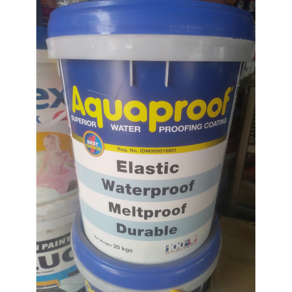 Aquaproof 20 kg Pail Hijau Hitam Putih Abu Cream Pink Biru Merah Terrakota
