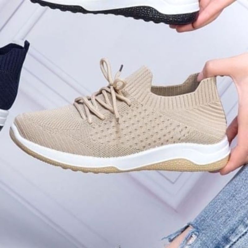 Sepatu wanita sneakers import korea version Feata A 1073, A 2022 terbaru  sol anti selip