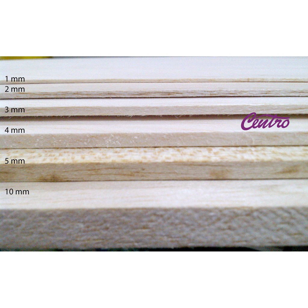  Balsa  Sheet Lembaran 5mm Papan Maket Model Kayu  Wood 