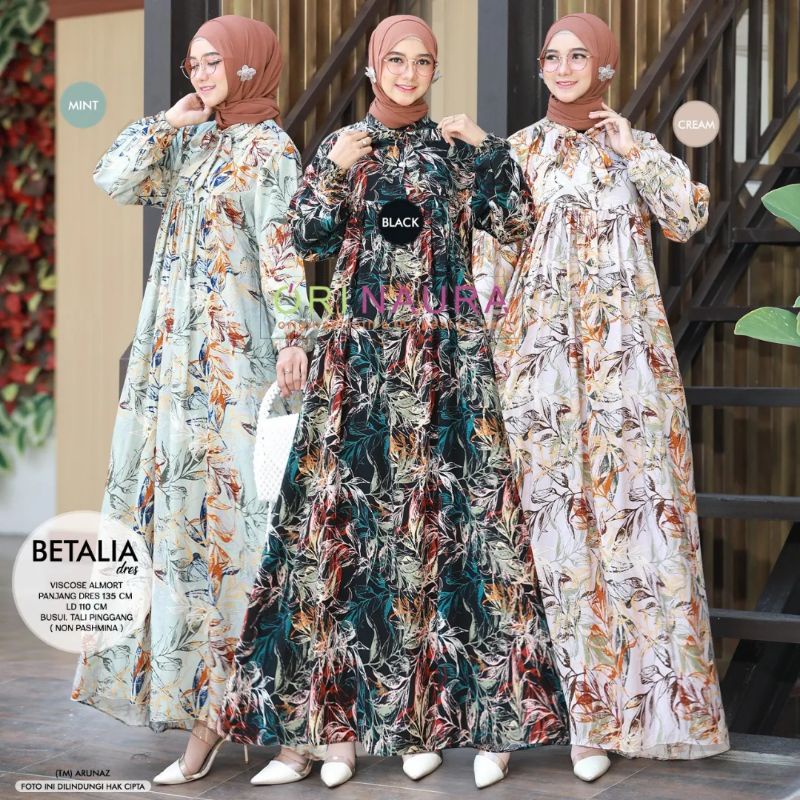 Betalia dres  / Olofa dres ori naura bahan viscose jatuh adem original berlabel ori naura