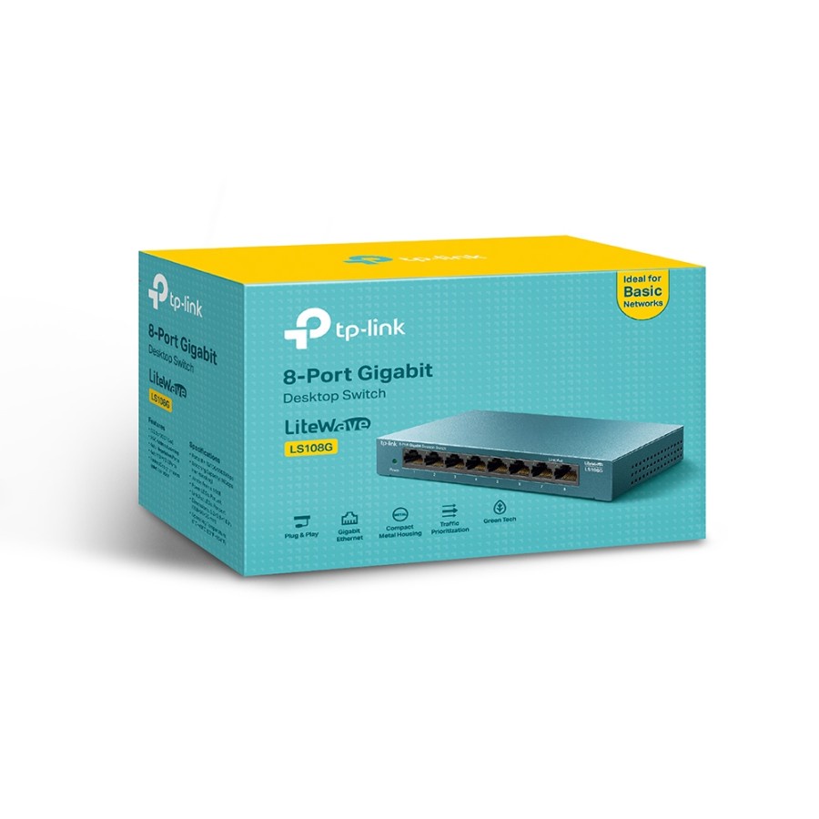 Switch 8-Port LS108G  10/100/1000Mbps TP-Link  Desktop Switch