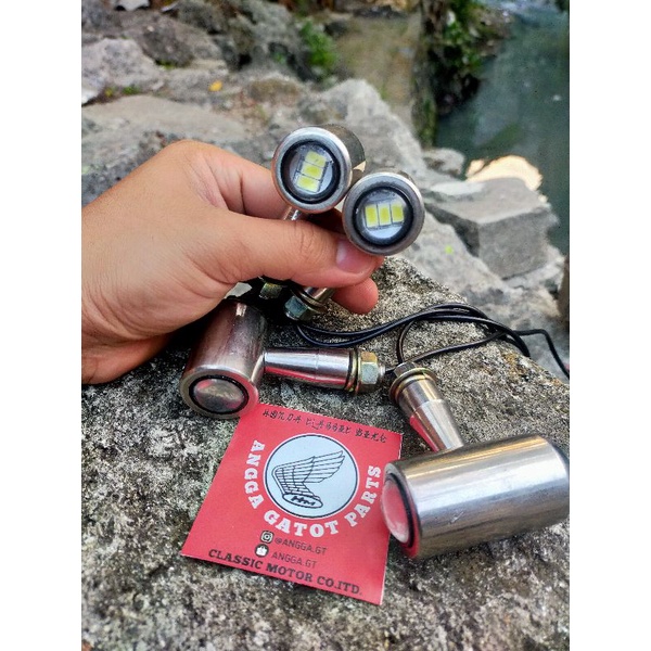 reting stainless cb, lampu sein stainless, lampu sein cb