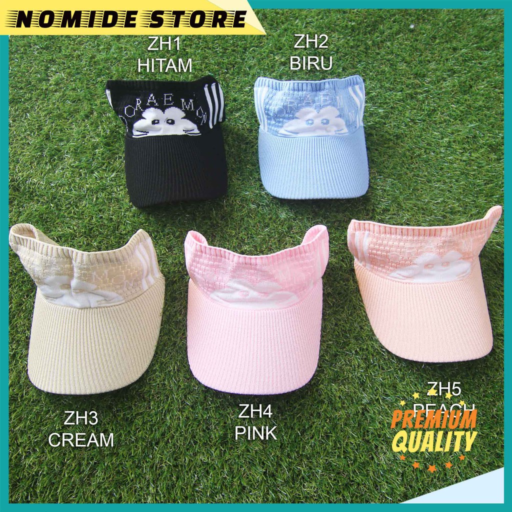Topi Rajut Anak Visor Pantai Sunshade Motif Kartun Doraemon ANTI UV Topi Lucu Anak Laki Perempuan ZH-1