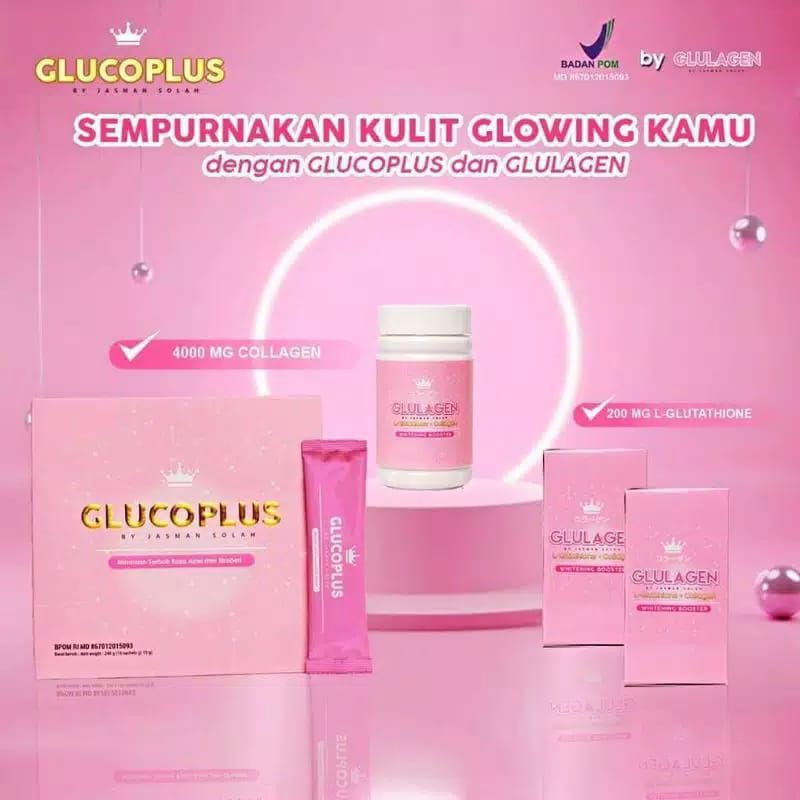 ✅BPOM PAKET PEMUTIH BADAN (GLULAGEN + GLUCOPLUS) BY JASMANSOLAH