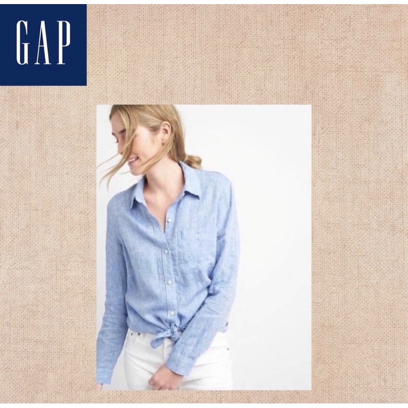 Kemeja Linen GAP branded ori
