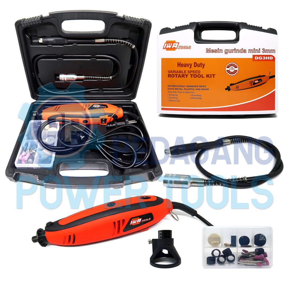 IWA DG3HD MINI GRINDER SET DIE GERINDA BOR TUNER GURINDA HEAVY DUTY