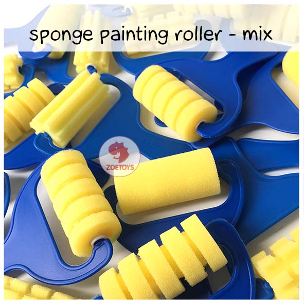 Zoetoys Sponge Painting Mix Roller dottie Character Stick | Mainan Anak Edukasi | Art Crafts Tools | Cari Bingkisan Hampers