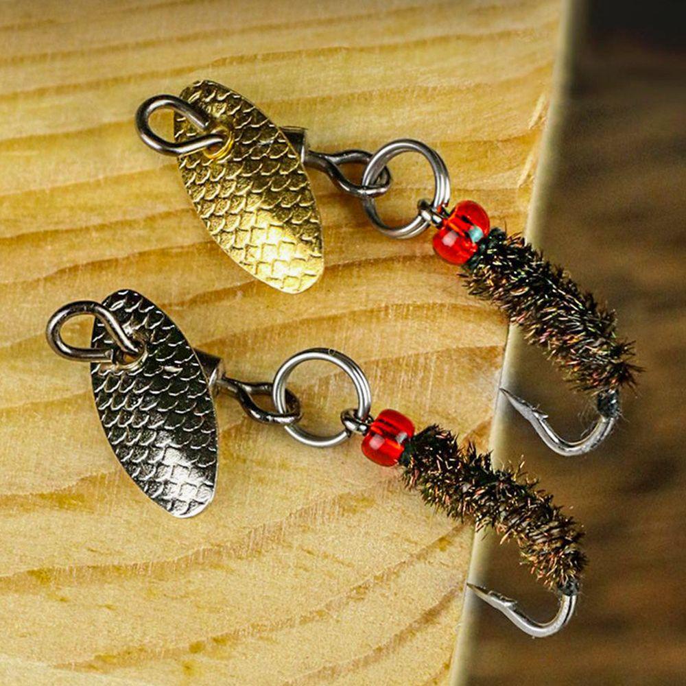 Preva 8pcs Fly Fishing Hook Artifisial Serangga Rotasi Engkol Payet Fly Trout Umpan Pancing
