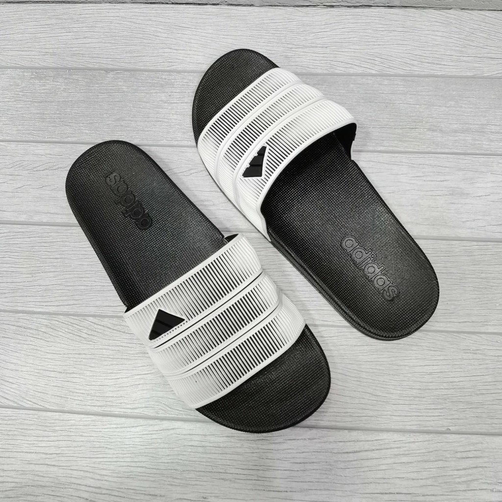 Sendal Slide Adidas Putih Hitam Pria dan Wanita