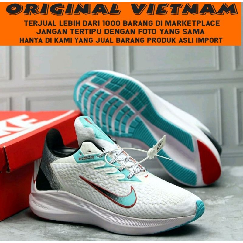 100% PREMIUM SNEAKERS PREMIUM BEST SELLER SEPATU NIKE WINFLO ZOOM SEPATU RUNNING CASUAL PRIA WINFLOW76 ARASHI PUTIH