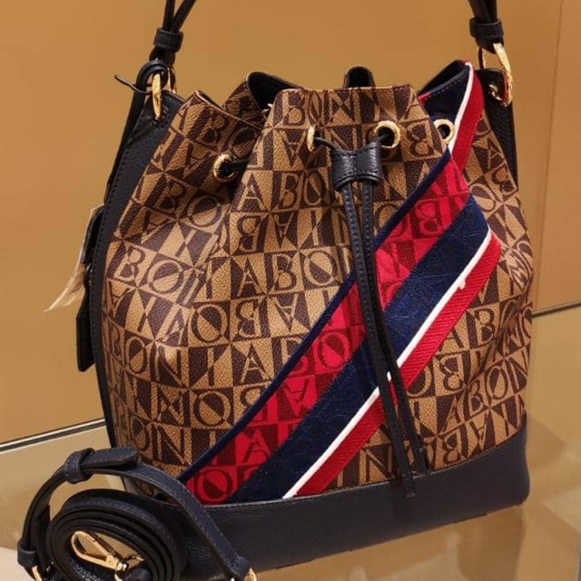 BEST SELLER TAS SERUT BONIA MONOGRAM LIST ORIGINAL 100%