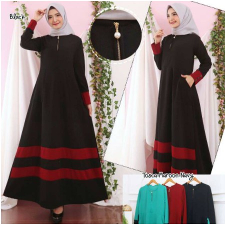 Baju Gamis Muslim Terbaru 2021 Model Baju Pesta Wanita kekinian Bahan Katun Kekinian ABG remaja